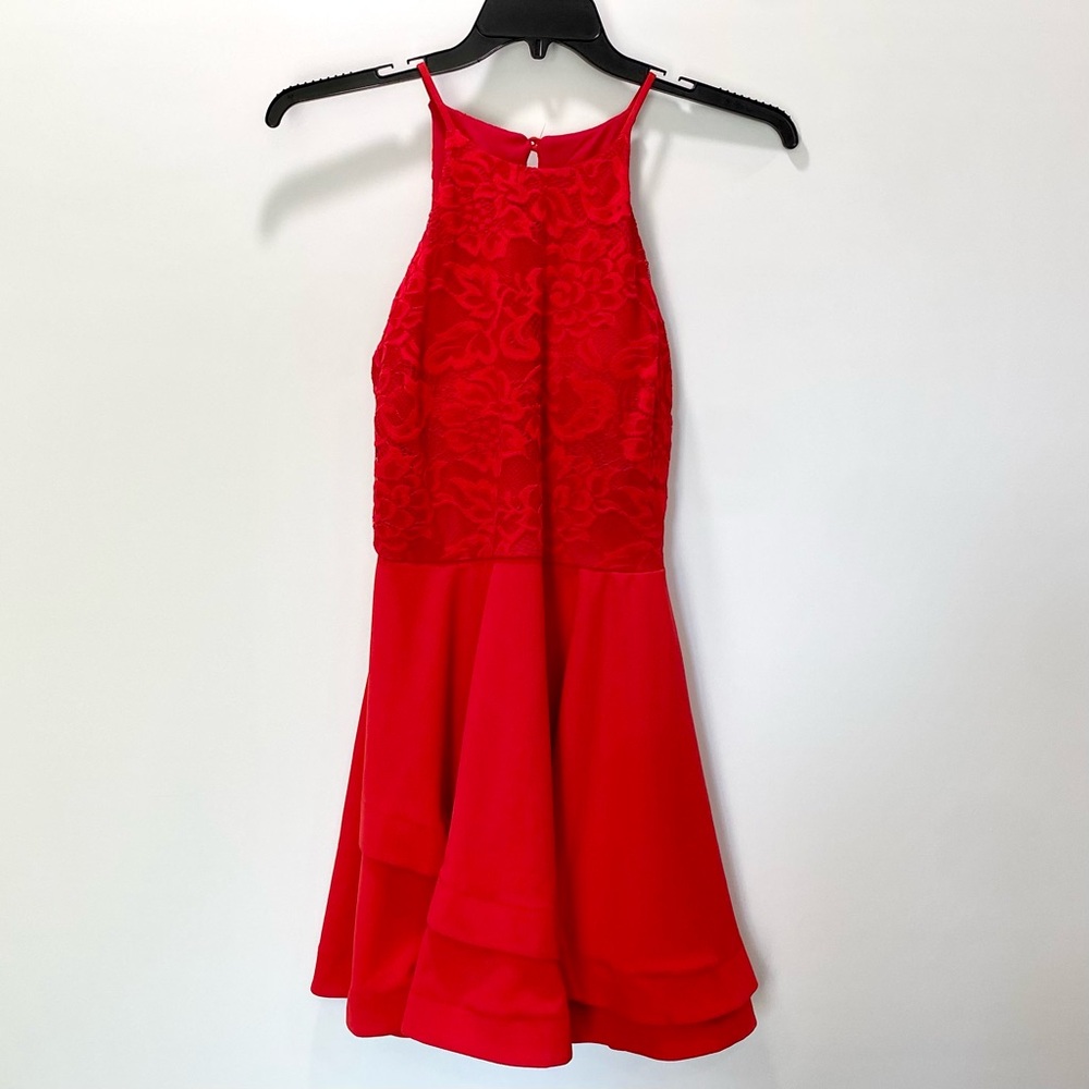 Girls Red Sleeveless Dress